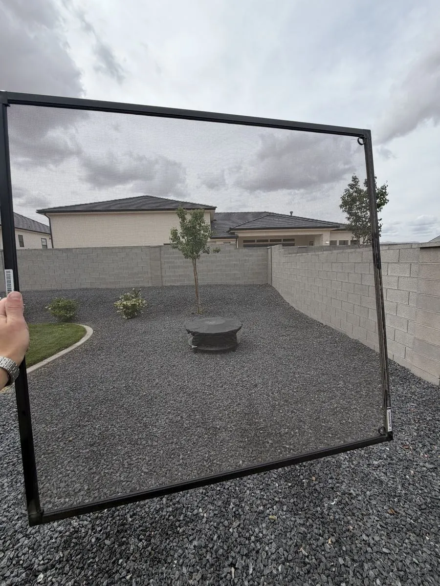 Stone-clad picture windows cleaned streak-free